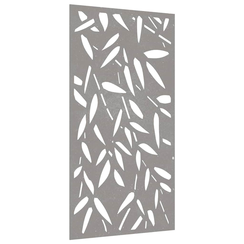 Load image into Gallery viewer, Vidaxl wanddecoratie tuin bamboebladontwerp 105x55 cm cortenstaal