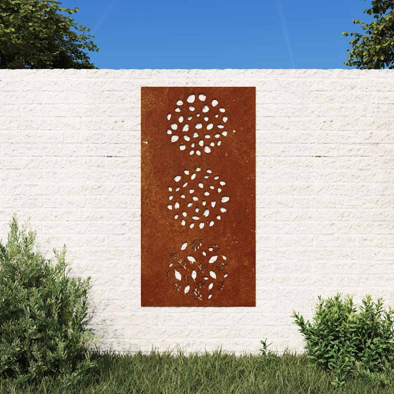 Load image into Gallery viewer, Vidaxl wanddecoratie tuin bladontwerp 105x55 cm cortenstaal