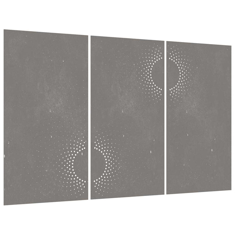 Load image into Gallery viewer, Vidaxl wanddecoratie tuin 3 st zonontwerp 105x55 cm cortenstaal
