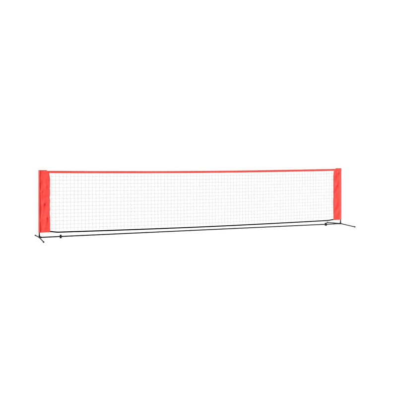 Afbeelding laden in galerijviewer, Vidaxl tennisnet 500x100x87 cm polyester zwart en rood