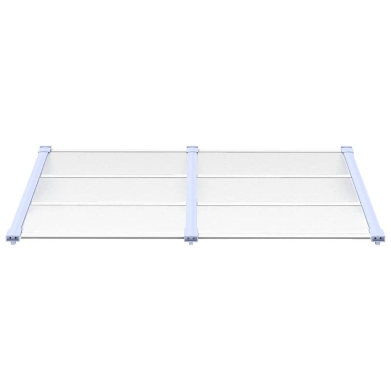 Load image into Gallery viewer, Vidaxl deurluifel 152,5x90 cm polycarbonaat grijs en transparant