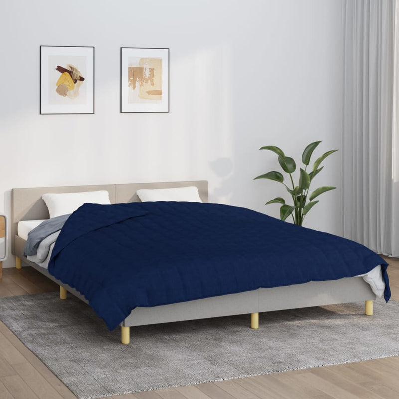 Load image into Gallery viewer, Vidaxl verzwaringsdeken 200x230 cm 9 kg stof blauw