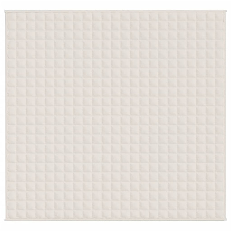 Load image into Gallery viewer, Vidaxl verzwaringsdeken 220x240 cm 11 kg stof lichtcrèmekleurig