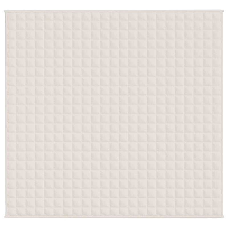 Load image into Gallery viewer, Vidaxl verzwaringsdeken 220x230 cm 15 kg stof lichtcrèmekleurig