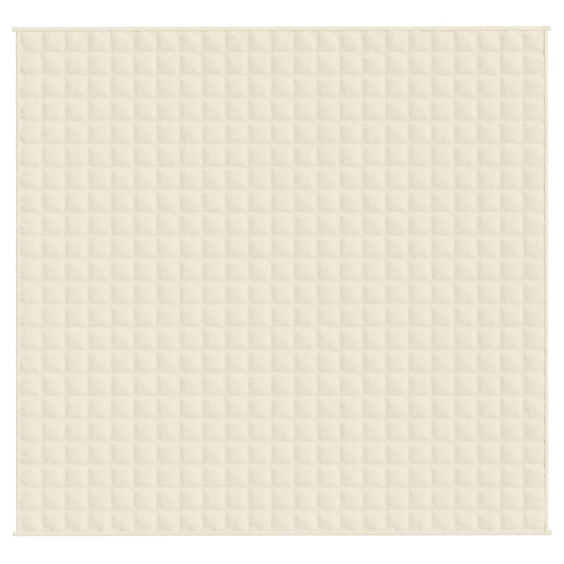 Load image into Gallery viewer, Vidaxl verzwaringsdeken 220x240 cm 11 kg stof lichtcrèmekleurig