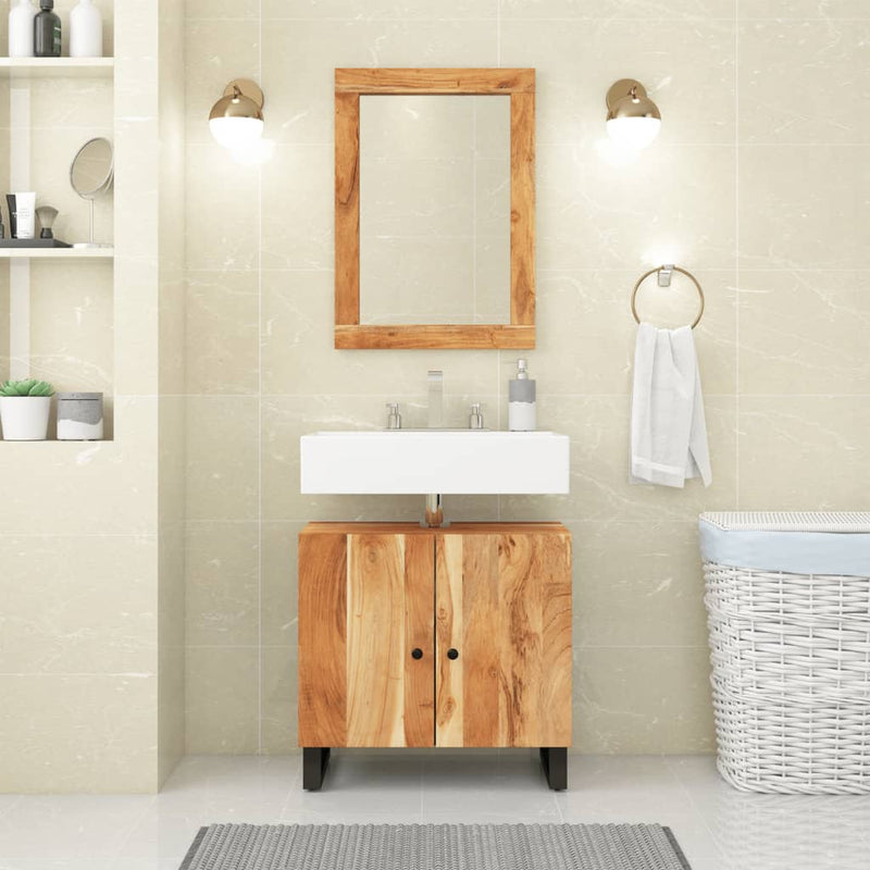 Load image into Gallery viewer, Vidaxl spiegel 70x50 cm massief acaciahout en glas