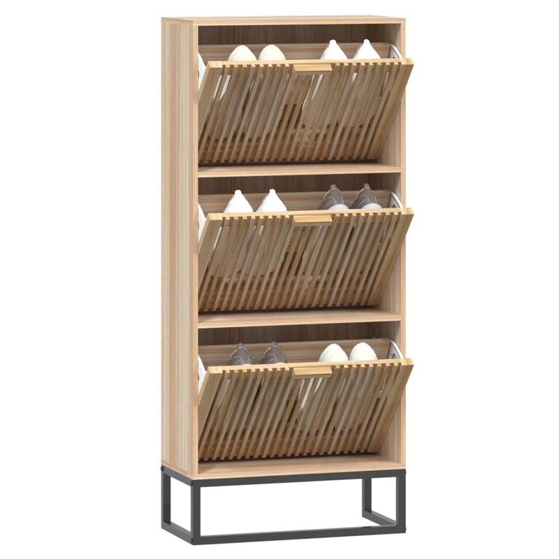 Load image into Gallery viewer, Vidaxl schoenenkast 52x25x120 cm bewerkt hout