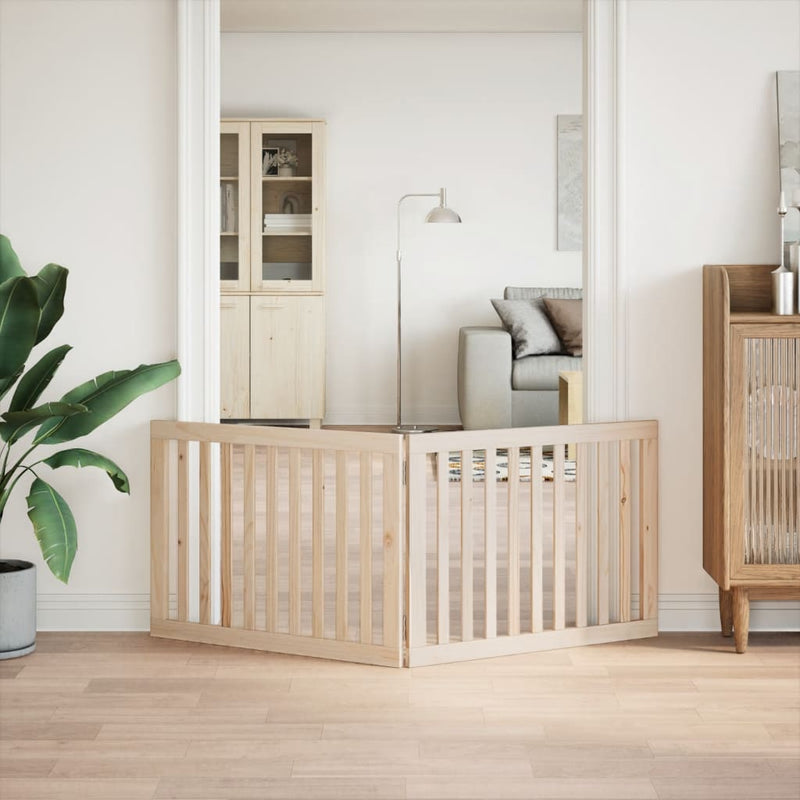 Load image into Gallery viewer, Vidaxl hondenhek opvouwbaar 2 panelen 160 cm populierenhout