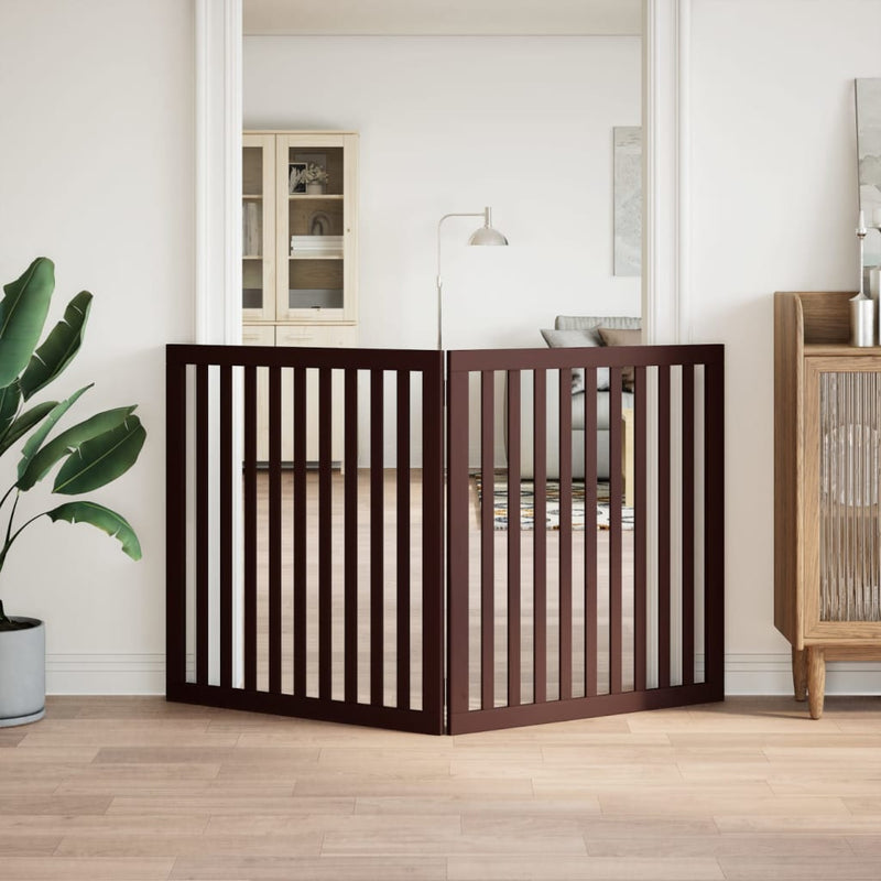 Load image into Gallery viewer, Vidaxl hondenhek inklapbaar 2 panelen 160 cm populierenhout bruin