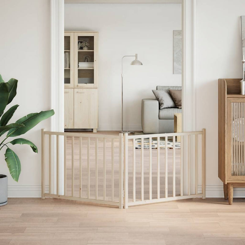 Load image into Gallery viewer, Vidaxl hondenhek inklapbaar 2 panelen 160 cm massief vurenhout