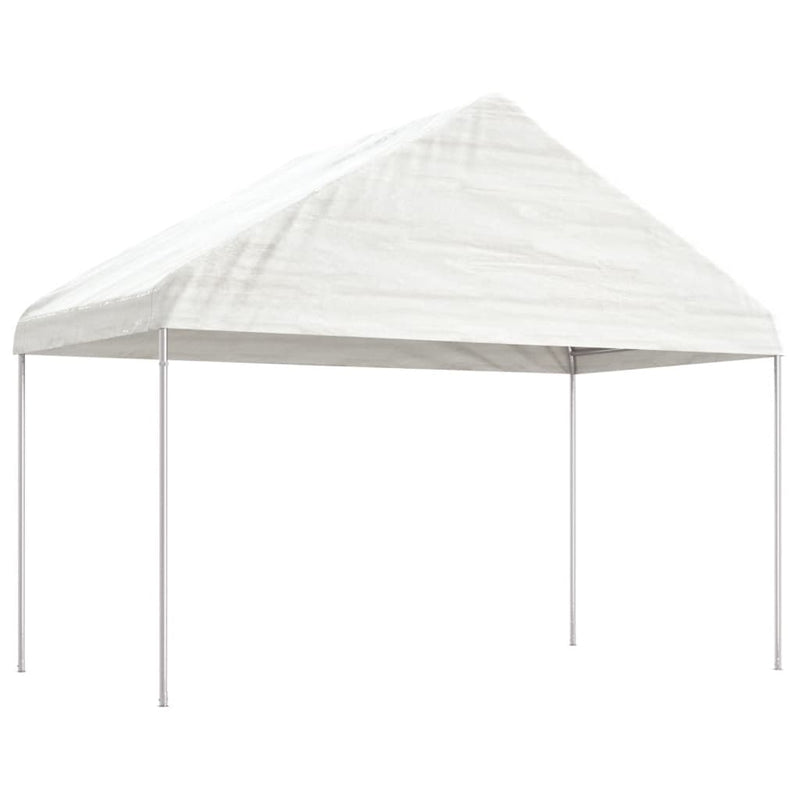 Load image into Gallery viewer, Vidaxl prieel met dak 4,08x2,23x3,22 m polyetheen wit
