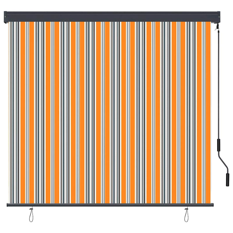Afbeelding laden in galerijviewer, Vidaxl rolgordijn geel en blauw 180 x 250 cm stof en aluminium