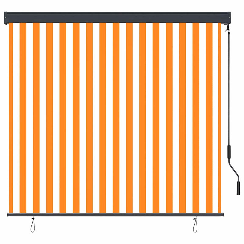 Afbeelding laden in galerijviewer, Vidaxl rolgordijn wit en oranje 180 x 250 cm stof en aluminium