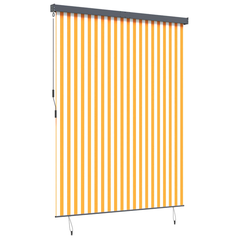 Load image into Gallery viewer, Vidaxl rolgordijn wit en oranje 200 x 250 cm stof en aluminium