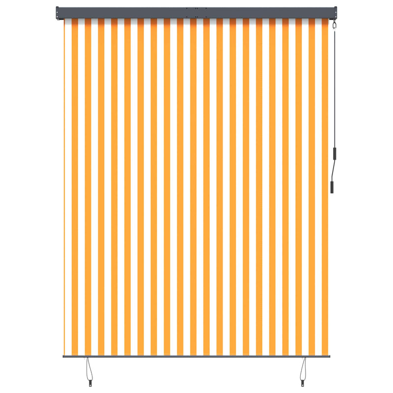 Load image into Gallery viewer, Vidaxl rolgordijn wit en oranje 200 x 250 cm stof en aluminium