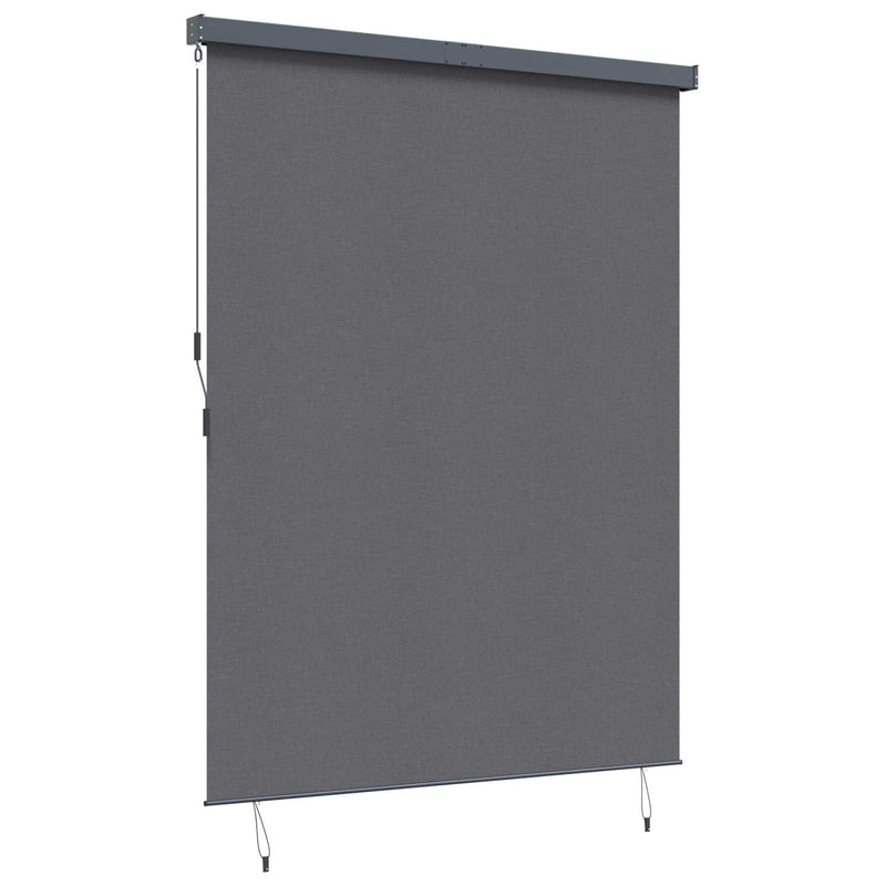 Load image into Gallery viewer, Vidaxl rolgordijn gestreept antraciet 200 x 250 cm stof en aluminium