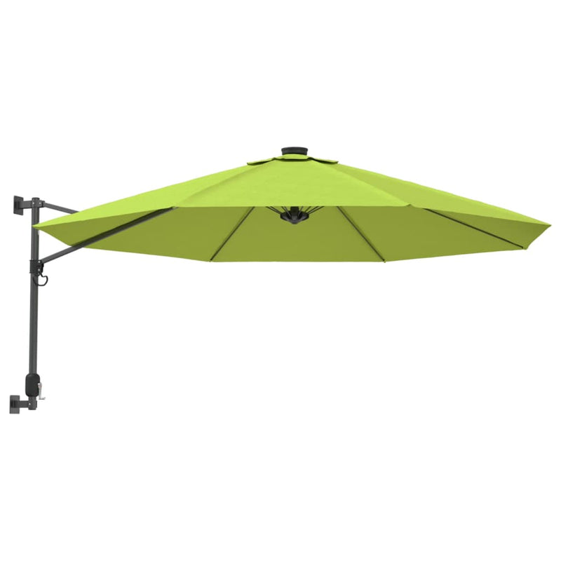 Load image into Gallery viewer, Vidaxl wandparasol met leds 290 cm appelgroen