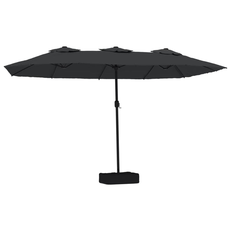 Load image into Gallery viewer, VidaXL Parasol dubbel dak 449x245 cm zwart