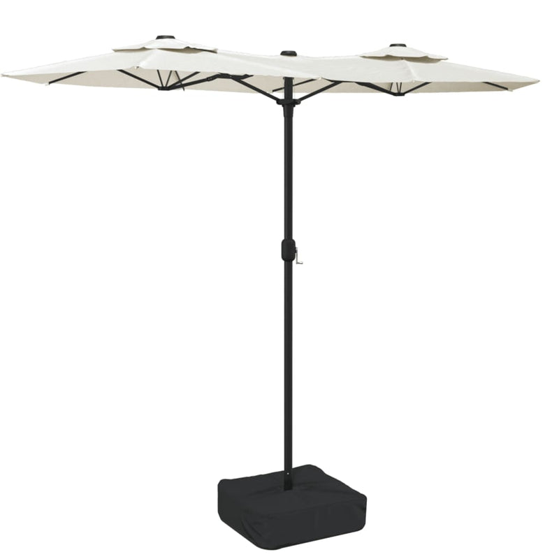 Load image into Gallery viewer, Vidaxl parasol dubbel dak 316x145 cm zandwit