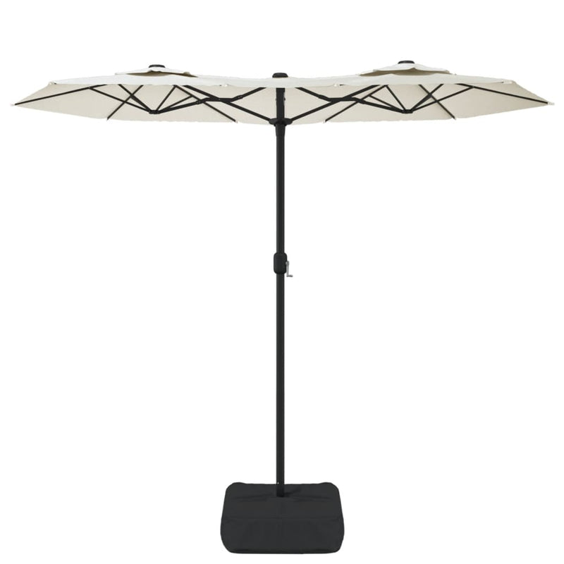 Load image into Gallery viewer, Vidaxl parasol dubbel dak 316x145 cm zandwit