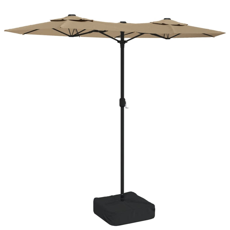 Load image into Gallery viewer, Vidaxl parasol dubbel dak 316x240 cm taupe