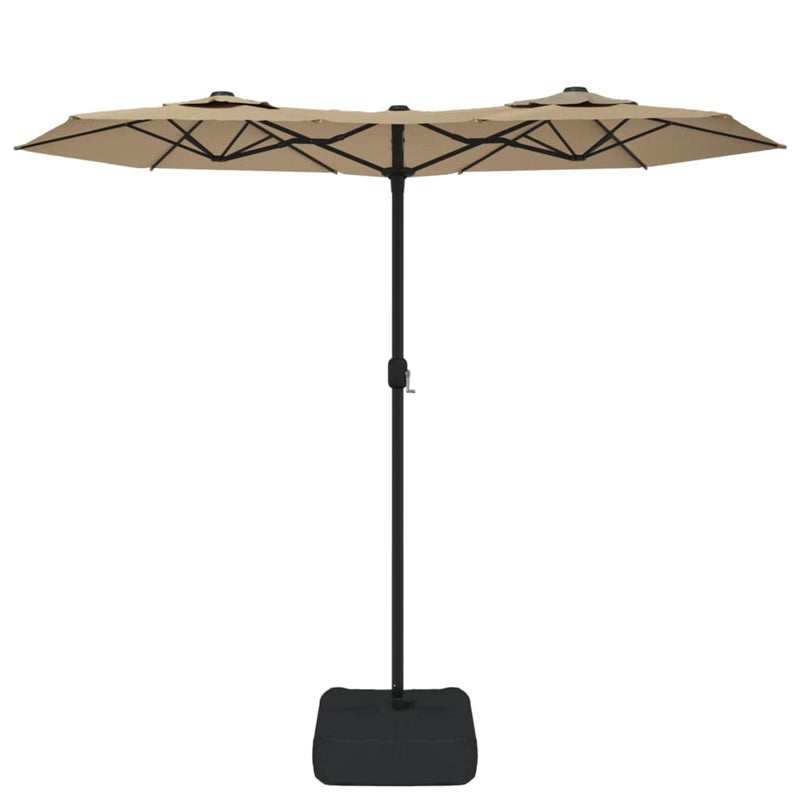 Load image into Gallery viewer, Vidaxl parasol dubbel dak 316x145 cm taupe