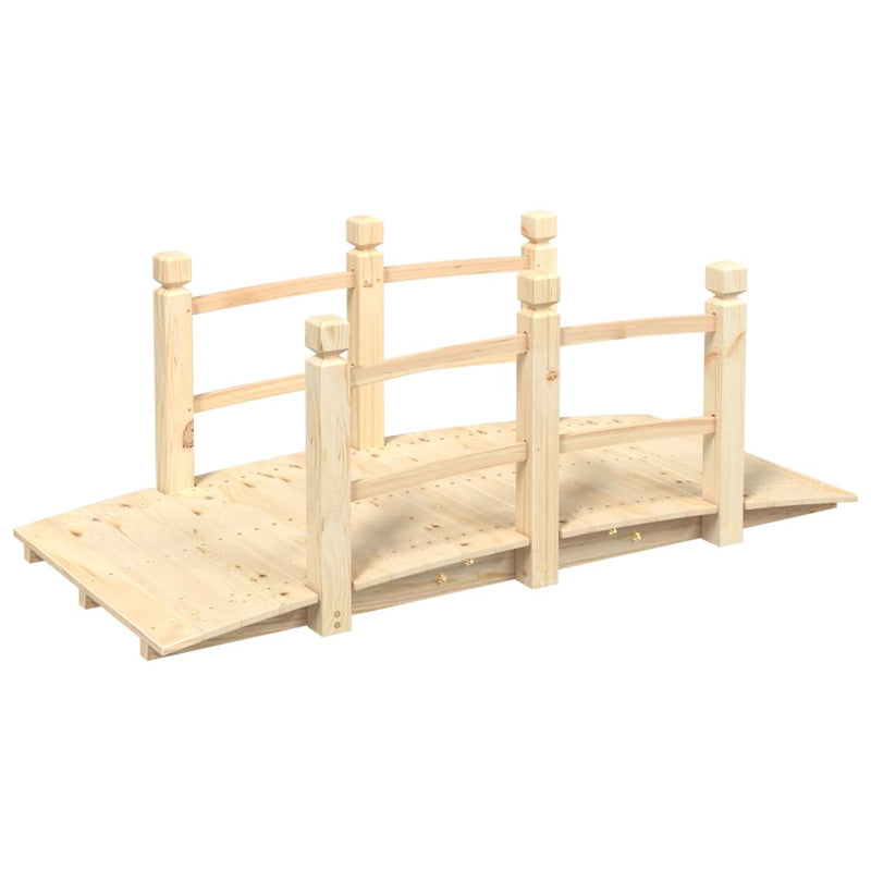 Load image into Gallery viewer, Vidaxl tuinbrug met leuningen 150x67x56 cm massief vurenhout