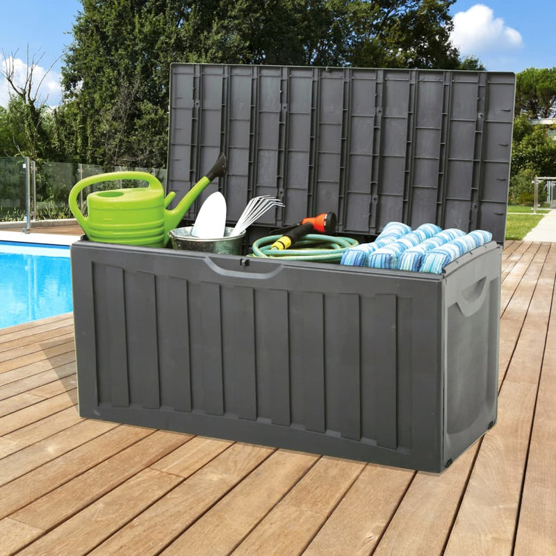 Load image into Gallery viewer, Vidaxl opbergbox 118x53x57 cm polypropyleen zwart