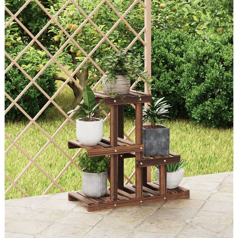 Afbeelding laden in galerijviewer, Vidaxl plantenstandaard 58x25x51 cm massief vurenhout