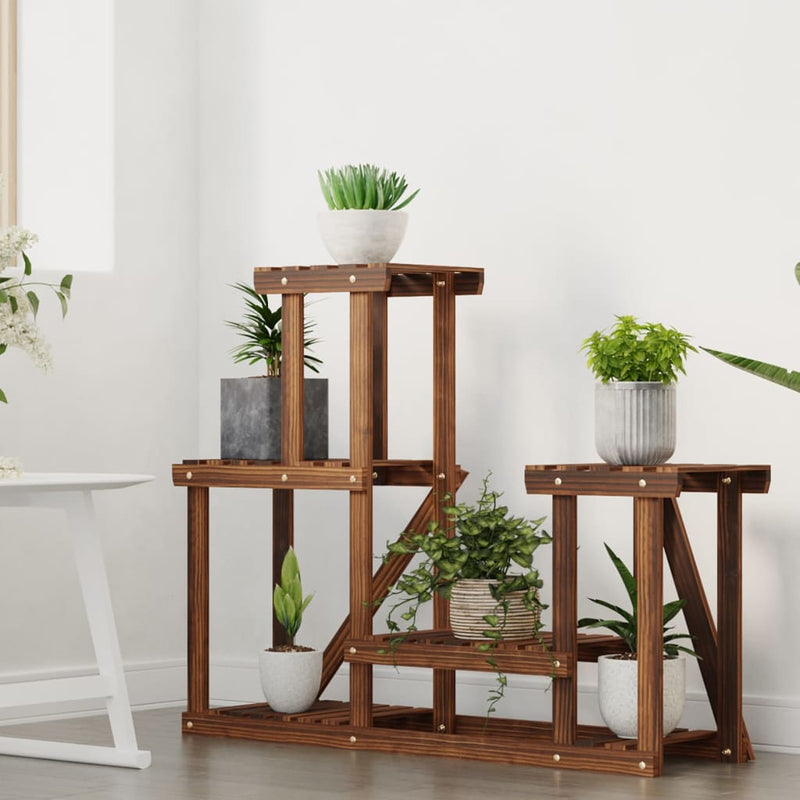 Afbeelding laden in galerijviewer, Vidaxl plantenstandaard 90x25x73,5 cm massief vurenhout