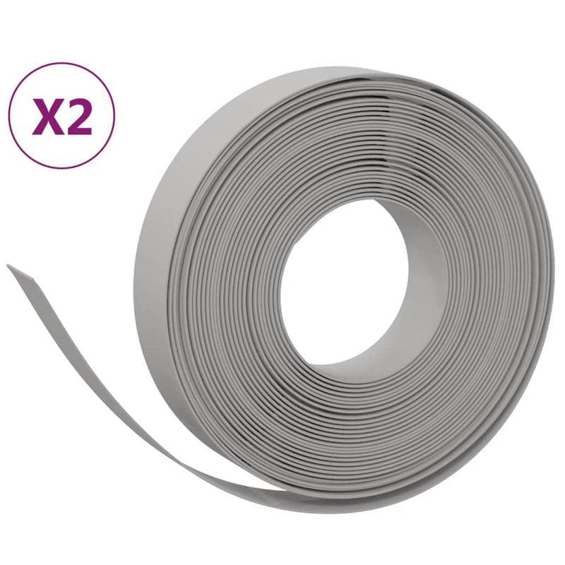 Load image into Gallery viewer, Vidaxl tuinranden 2 st 10 m 10 cm polyetheen grijs