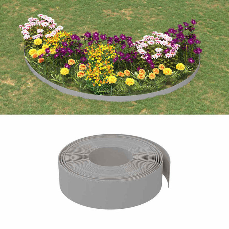 Load image into Gallery viewer, Vidaxl tuinranden 4 st 10 m 15 cm polyetheen grijs
