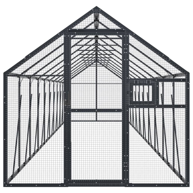 Load image into Gallery viewer, VidaXL Volière 1,79x2x1,85 m aluminium antracietkleurig