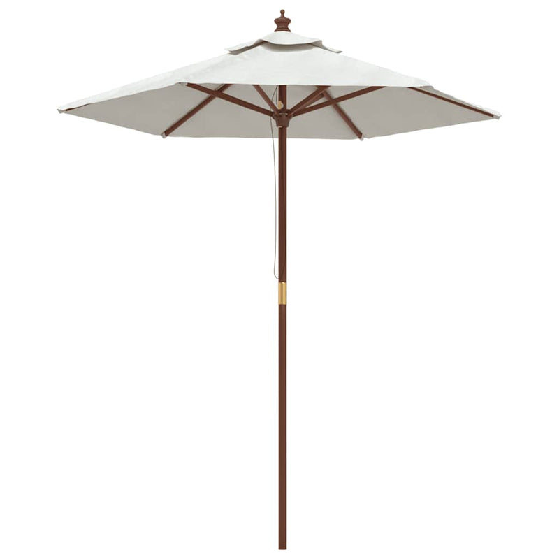 Load image into Gallery viewer, Vidaxl parasol met houten paal 196x231 cm zandkleurig