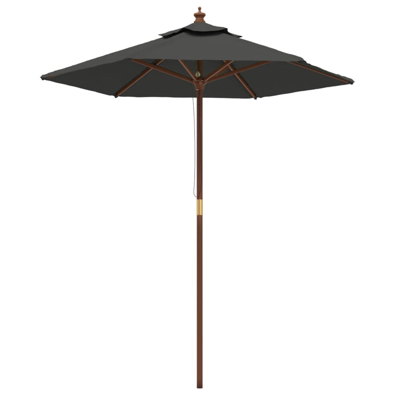 Load image into Gallery viewer, Vidaxl parasol met houten paal 196x231 cm antracietkleurig