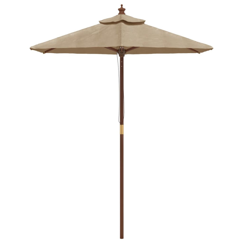 Load image into Gallery viewer, Vidaxl parasol met houten paal 196x231 cm taupe