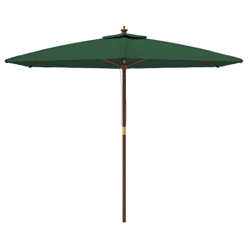 Load image into Gallery viewer, VidaXL Parasol met houten paal 299x240 cm groen