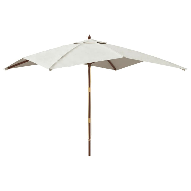 Load image into Gallery viewer, Vidaxl parasol met houten paal 300x300x273 cm zandkleurig