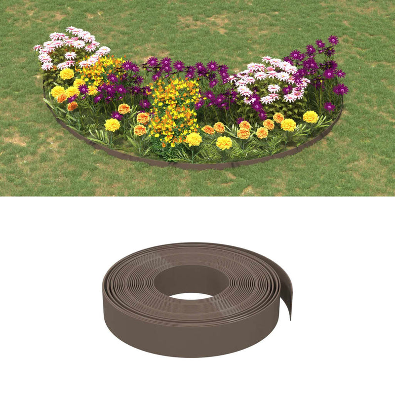 Load image into Gallery viewer, Vidaxl tuinrand 10 m 10 cm polyetheen bruin