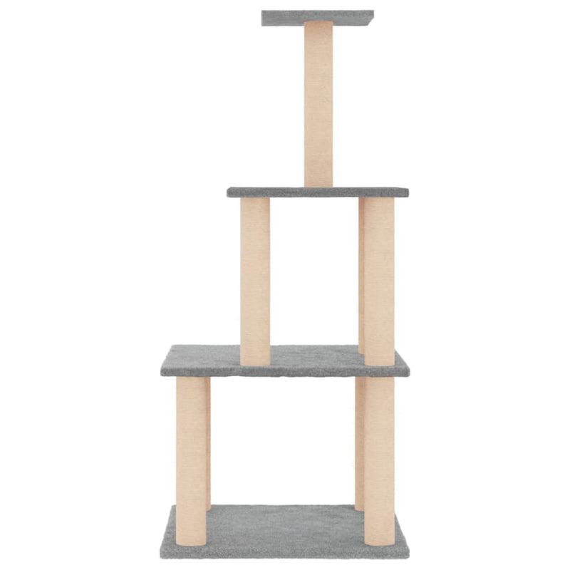 Load image into Gallery viewer, Vidaxl kattenmeubel met sisal krabpalen 111 cm lichtgrijs
