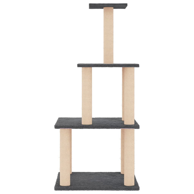 Load image into Gallery viewer, Vidaxl kattenmeubel met sisal krabpalen 111 cm donkergrijs