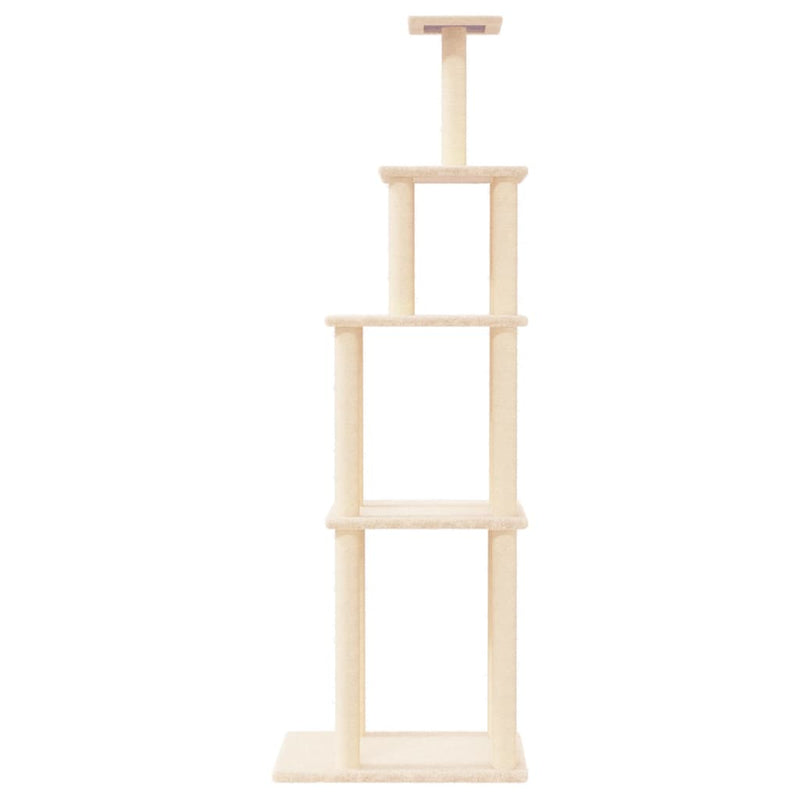 Load image into Gallery viewer, Vidaxl kattenmeubel met sisal krabpalen 183 cm crèmekleurig