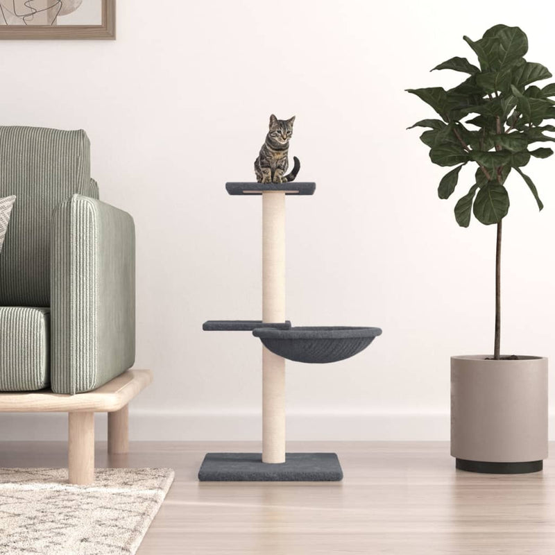 Load image into Gallery viewer, Vidaxl kattenmeubel met sisal krabpalen 72 cm donkergrijs