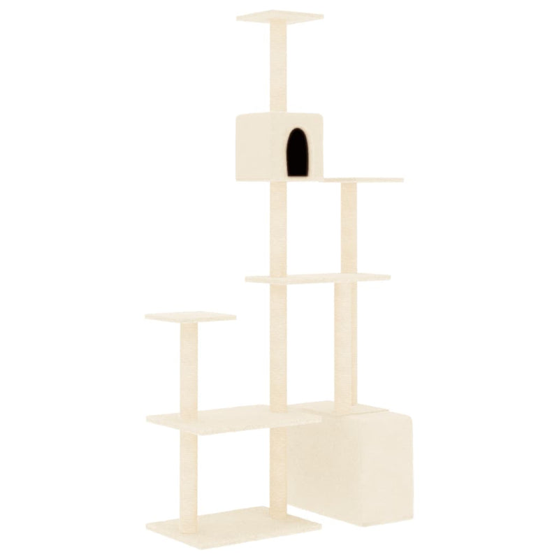 Load image into Gallery viewer, VidaXL Kattenmeubel met sisal krabpalen 180 cm crèmekleurig