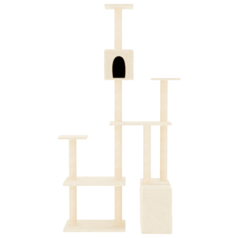 Load image into Gallery viewer, VidaXL Kattenmeubel met sisal krabpalen 180 cm crèmekleurig