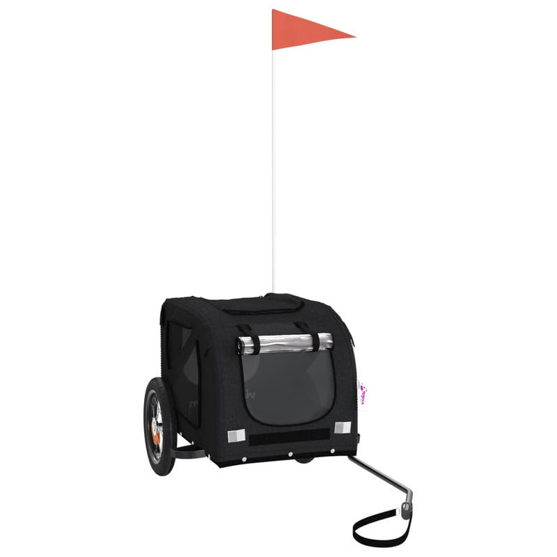 Load image into Gallery viewer, VidaXL Hondenfietstrailer oxford stof en ijzer zwart