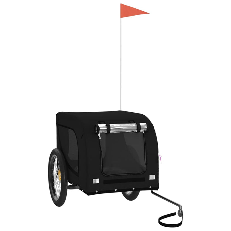 Load image into Gallery viewer, Vidaxl hondenfietstrailer oxford stof en ijzer zwart