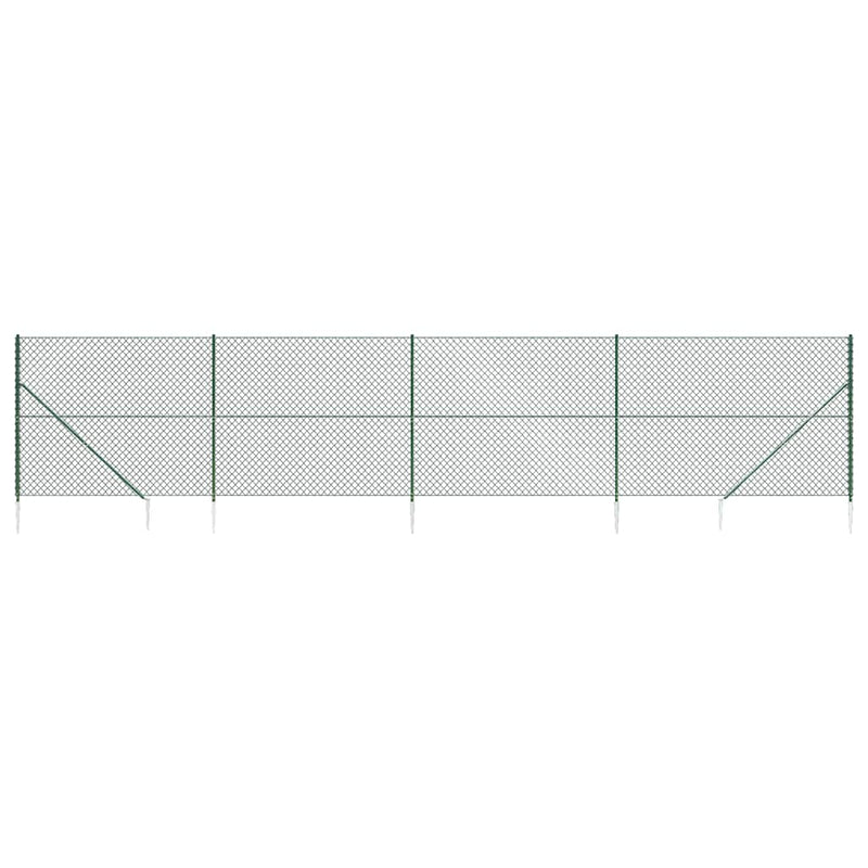 Load image into Gallery viewer, Vidaxl gaashek met grondankers 1,4x10 m groen