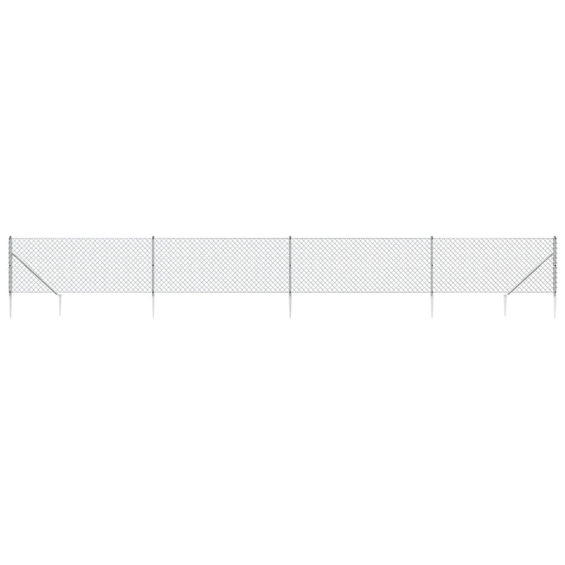 Load image into Gallery viewer, Vidaxl gaashek met grondankers 1x10 m zilverkleurig