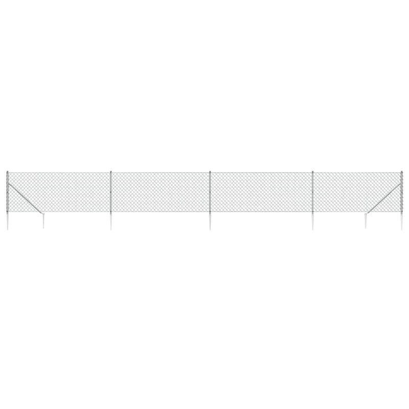 Load image into Gallery viewer, Vidaxl gaashek met grondankers 1,1x10 m zilverkleurig